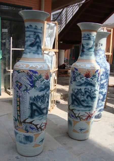 上海陶瓷大花瓶，开业大花瓶